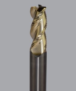 Onsrud AMC800435 Solid Carbide end mill 3FL 3/4 x 1-3/4 x 4 OAL 0.060 CR For ISO N Non-Ferrous, Aluminum, Brass, Bronze, Copper, 3/4 Shank, ZrN Coated