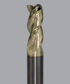 Onsrud AMC800449 Solid Carbide end mill 3FL 1/1 x 2-3/8 x 5 OAL 0.060 CR For ISO N Non-Ferrous, Aluminum, Brass, Bronze, Copper, 1/1 Shank, ZrN Coated