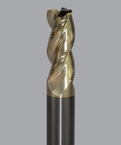 Onsrud AMC800451 Solid Carbide end mill 3FL 1/1 x 2-3/8 x 5 OAL 0.120 CR For ISO N Non-Ferrous, Aluminum, Brass, Bronze, Copper, 1/1 Shank, ZrN Coated