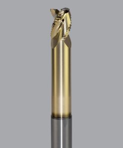 Onsrud AMC800495 Solid Carbide end mill 3FL 5/8 x 3/4 x 5 OAL 0.030 CR For ISO N Non-Ferrous, Aluminum, Brass, Bronze, Copper, 5/8 Shank, ZrN Coated