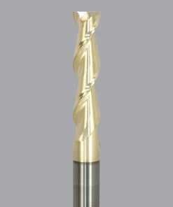 Onsrud AMC701503 Solid Carbide end mill 2FL 3/8 x 1-1/2 x 4 OAL Square CR For ISO N Non-Ferrous, Aluminum, Brass, Bronze, Copper, 3/8 Shank, ZrN Coated