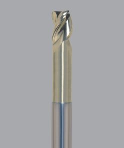 Onsrud AMC709107 Solid Carbide end mill 3FL 1/4 x 3/8 x 4 OAL 0.015 CR For ISO N Non-Ferrous, Aluminum, Brass, Bronze, Copper, 1/4 Shank, ZrN Coated