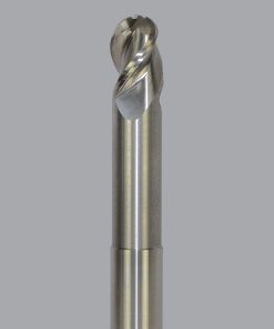 Onsrud AMC709138 Solid Carbide end mill 3FL 1/4 x 3/8 x 4 OAL Ball CR For ISO N Non-Ferrous, Aluminum, Brass, Bronze, Copper, 1/4 Shank, N/A Coated