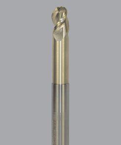 Onsrud AMC709139 Solid Carbide end mill 3FL 1/4 x 3/8 x 4 OAL Ball CR For ISO N Non-Ferrous, Aluminum, Brass, Bronze, Copper, 1/4 Shank, ZrN Coated