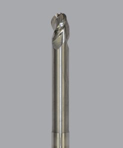 Onsrud AMC709788 Solid Carbide end mill 3FL 1/4 x 3/8 x 4 OAL Ball CR For ISO N Non-Ferrous, Aluminum, Brass, Bronze, Copper, 1/4 Shank, N/A Coated
