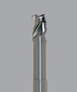 Onsrud AMC715115 Solid Carbide end mill 3FL 1/4 x 3/8 x 4 OAL 0.060 CR For ISO N Non-Ferrous, Aluminum, Brass, Bronze, Copper, 1/4 Shank, ZrN Coated