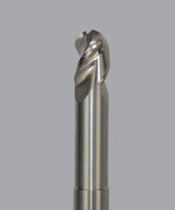 Onsrud AMC715239 Solid Carbide end mill 3FL 3/8 x 1/2 x 4 OAL Ball CR For ISO N Non-Ferrous, Aluminum, Brass, Bronze, Copper, 3/8 Shank, ZrN Coated