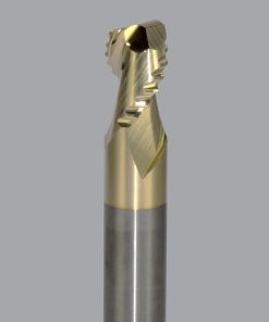 Onsrud AMC800045 Solid Carbide end mill 2FL 3/8 x 1/2 x 3 OAL 0.030 CR For ISO N Non-Ferrous, Aluminum, Brass, Bronze, Copper, 3/8 Shank, ZrN Coated