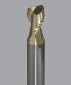 Onsrud AMC800047 Solid Carbide end mill 2FL 1/2 x 5/8 x 3 OAL 0.030 CR For ISO N Non-Ferrous, Aluminum, Brass, Bronze, Copper, 1/2 Shank, ZrN Coated