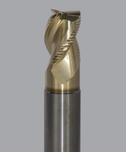 Onsrud AMC800121 Solid Carbide end mill 3FL 1/1 x 1-1/4 x 5 OAL 0.060 CR For ISO N Non-Ferrous, Aluminum, Brass, Bronze, Copper, 1/1 Shank, ZrN Coated