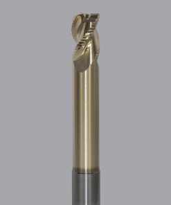 Onsrud AMC800139 Solid Carbide end mill 3FL 3/4 x 1/1 x 6 OAL 0.060 CR For ISO N Non-Ferrous, Aluminum, Brass, Bronze, Copper, 3/4 Shank, ZrN Coated