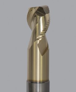 Onsrud AMC800213 Solid Carbide end mill 2FL 1/1 x 1-1/4 x 6 OAL 0.030 CR For ISO N Non-Ferrous, Aluminum, Brass, Bronze, Copper, 1/1 Shank, ZrN Coated