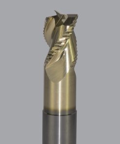 Onsrud AMC800219 Solid Carbide end mill 3FL 3/4 x 1/1 x 4 OAL 0.030 CR For ISO N Non-Ferrous, Aluminum, Brass, Bronze, Copper, 3/4 Shank, ZrN Coated