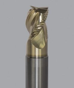 Onsrud AMC800227 Solid Carbide end mill 3FL 1/1 x 1-1/4 x 5 OAL 0.030 CR For ISO N Non-Ferrous, Aluminum, Brass, Bronze, Copper, 1/1 Shank, ZrN Coated