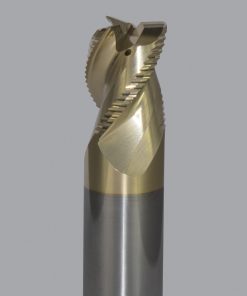 Onsrud AMC800241 Solid Carbide end mill 3FL 1/1 x 1-1/4 x 4 OAL 0.030 CR For ISO N Non-Ferrous, Aluminum, Brass, Bronze, Copper, 1/1 Shank, ZrN Coated