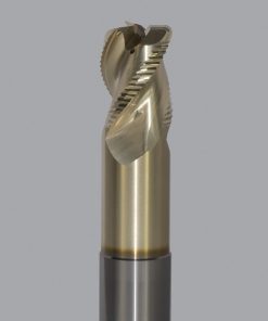 Onsrud AMC800245 Solid Carbide end mill 3FL 1/1 x 1-1/4 x 6 OAL 0.030 CR For ISO N Non-Ferrous, Aluminum, Brass, Bronze, Copper, 1/1 Shank, ZrN Coated