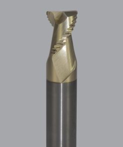 Onsrud AMC800265 Solid Carbide end mill 2FL 5/8 x 3/4 x 3 OAL 0.030 CR For ISO N Non-Ferrous, Aluminum, Brass, Bronze, Copper, 5/8 Shank, ZrN Coated