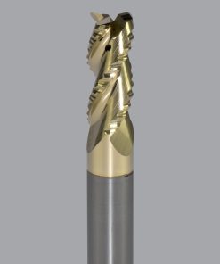 Onsrud AMC800463 Solid Carbide end mill 3FL 3/8 x 7/8 x 2-1/2 OAL 0.030 CR For ISO N Non-Ferrous, Aluminum, Brass, Bronze, Copper, 3/8 Shank, ZrN Coated