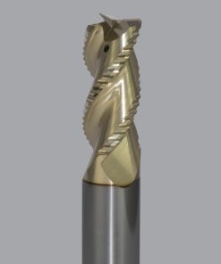 Onsrud AMC800485 Solid Carbide end mill 3FL 5/8 x 1-3/8 x 3-1/2 OAL 0.060 CR For ISO N Non-Ferrous, Aluminum, Brass, Bronze, Copper, 5/8 Shank, ZrN Coated