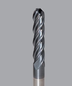 Onsrud MXB2650510 Solid Carbide end mill 4FL 1/4 x 1-1/8 x 3 OAL Ball CR For ISO S, ISO M, ISO P, Titanium, Stainless Steel, Steel, 1/4 Shank, ESG Coated