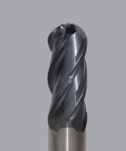 Onsrud MXB2650543 Solid Carbide end mill 4FL 1/1 x 2-1/4 x 5 OAL Ball CR For ISO S, ISO M, ISO P, Titanium, Stainless Steel, Steel, 1/1 Shank, ESG Coated