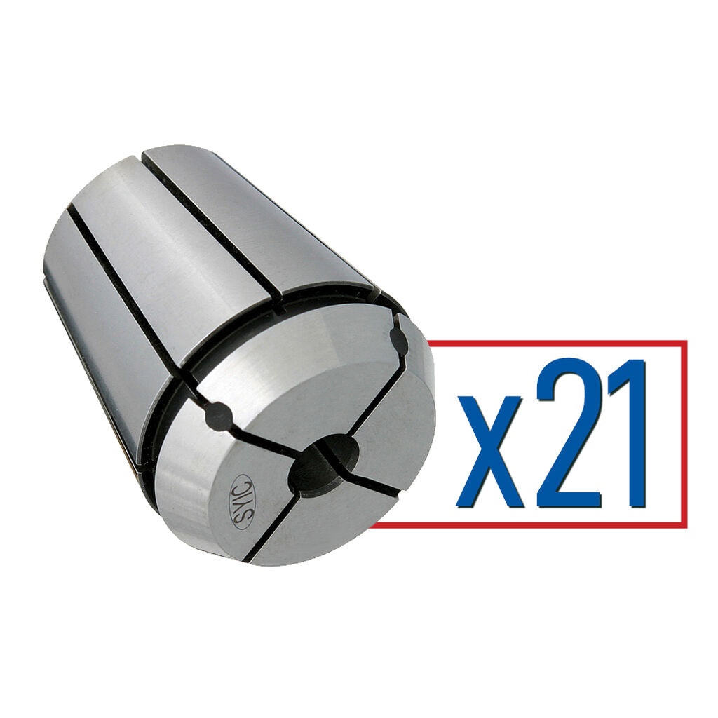 Techniks 08320MS - ER 20 Coolant Collet Set - 21 pcs