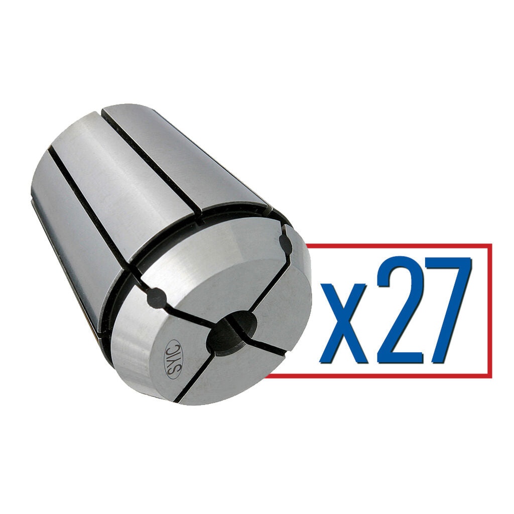 Techniks 08325MS - ER 25 Coolant Collet Set - 27 pcs