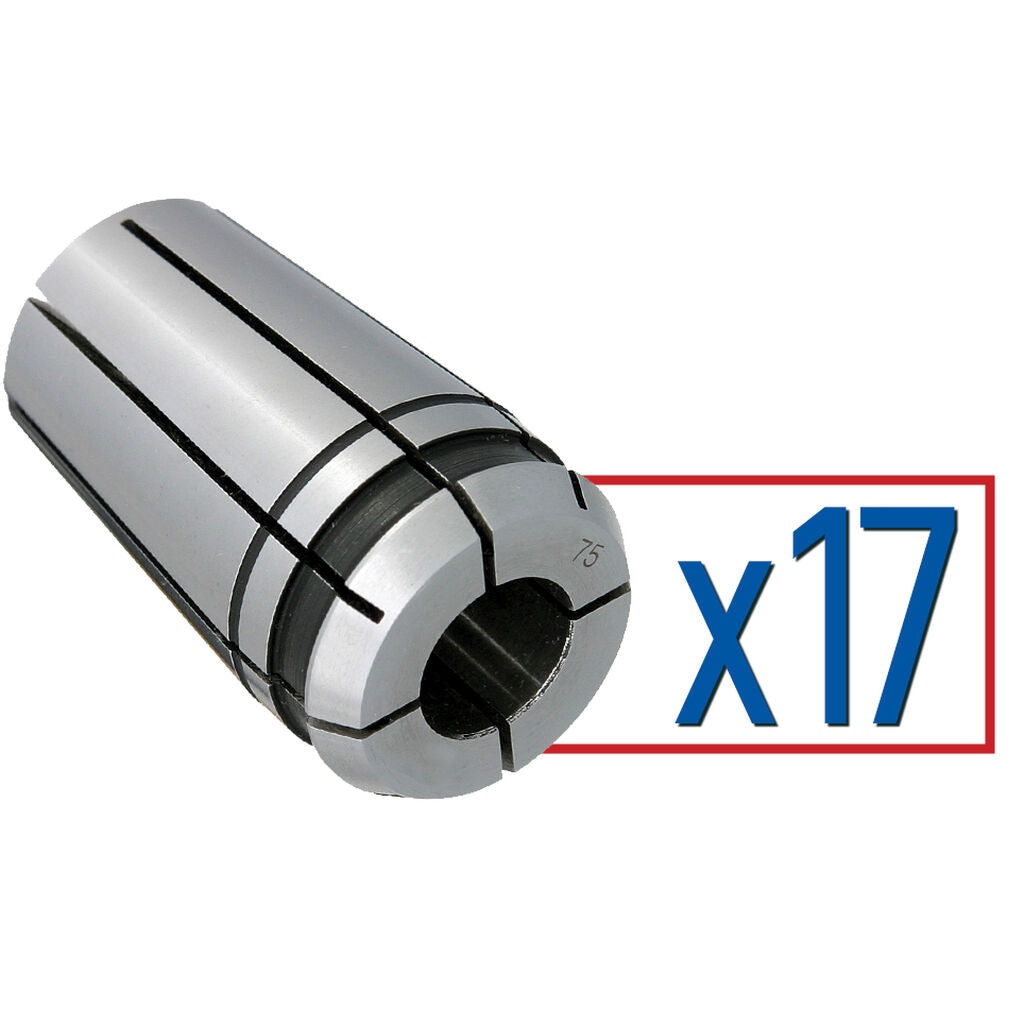 Parlec 75PG-S017 - Collet Set 75PG 0.250"- 0.750" (17 pcs x