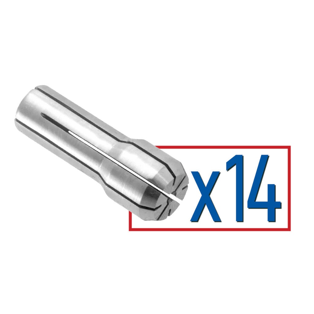Parlec DA300-S016 - Collet Set INCR 3/64-1/4 x 1/64 (14 pcs)