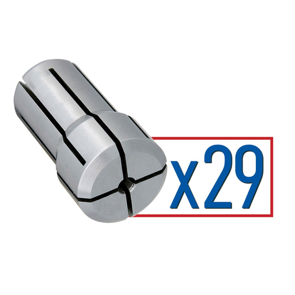 Parlec DA100-S016 - Collet Set DA 100 .1250-.5625 (29 pcs x