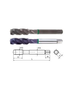 YG1-TCA405S - 1/4 - 20, H5 - Hss-Pm Combo Modi Spiral Flute Tap Steam Oxide For Stainless Steel