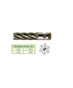 YG1-10489CE - 2 x 2 x 6 x 9-3/4 - 6 Flute Single End With Combination 2" Shank Tialn-Extreme Coated 8% Cobalt