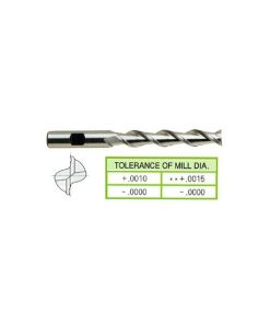 YG1-19047 - 1/4 x 3/8 x 1-3/4 x 3-9/16 - 2 Flute Extra Long Length Hi Helix Hss