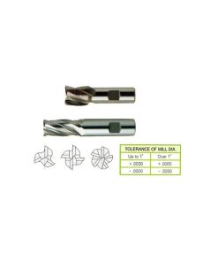 YG1-75297 - 1/4 x 3/8 x 1/4 x 2-1/16 - 4 Flute Stub Length Center Cut Fine Pitch Rougher 8% Cobalt