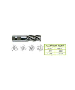 YG1-70297 - 1/4 x 3/8 x 5/8 x 2-7/16 - 3 Flute Regular Length Fine Pitch Rougher 8% Cobalt