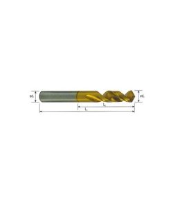 YG1-0301JCN - 3.0 x 16 x 48 - Hss-Ex Hpd-Sus Twist Drill Tin-Coated (Stub)