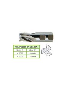 YG1-63337CC - 5/8 x 5/8 x 5/8 x 2-3/4 - 3 Flute Stub Length Coarse Pitch Rougher Ticn Coated 8% Cobalt