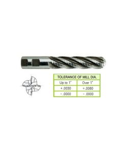 YG1-68359CF - 3/4 x 3/4 x 1-3/4 x 4 - 4 Flute Regular Length Ball Nose Rougher Tialn-Futura Coated 8% Cobalt