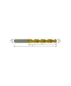 YG1-0221KCN - 2.2 x 27 x 59 - Hss-Ex Hpd-Sus Twist Drill Tin-Coated (Jobbers)