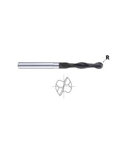 YG1-99671 - 5/64 x 1/8 x 3/8 x 3/4 x 3-1/4 x .076 - 2 Flute Long Length Ball Nose Diamond Coated Carbide