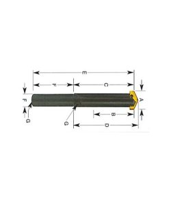 YG1-P13252 - 2.5, 1 x 4-1/2 - Straight Shank & Straight Flute Short Length Spade Drill Holder