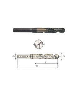 YG1-D1191032 - 1/2 x 1/2 x 3 x 6 - Hss(M2) 118 Degree Split Point 3 Flat Gold & Black S & D Drill