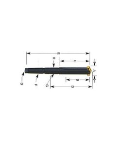YG1-P01002 - 33/64 - 11/16, SERIES 0 - Taper Shank & Straight Flt Short Length Spade Drill Holder
