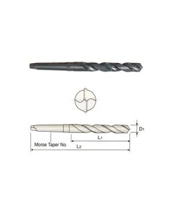 YG1-D1211032 - 1/2 x 4-3/8 x 8-1/4 x MT#2 - Hss(M2) Morse Taper Shank Twist Drills