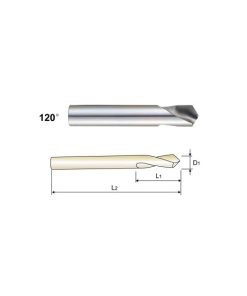 YG1-2121L - 3/16 - 120 - 120 Deg Nc Spotting Drill 8% Cobalt