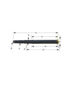 YG1-P03002 - 33/64 - 11/16 #2, SERIES 0 - Taper Shank & Straight Flt Standard Length Spade Drill Holder