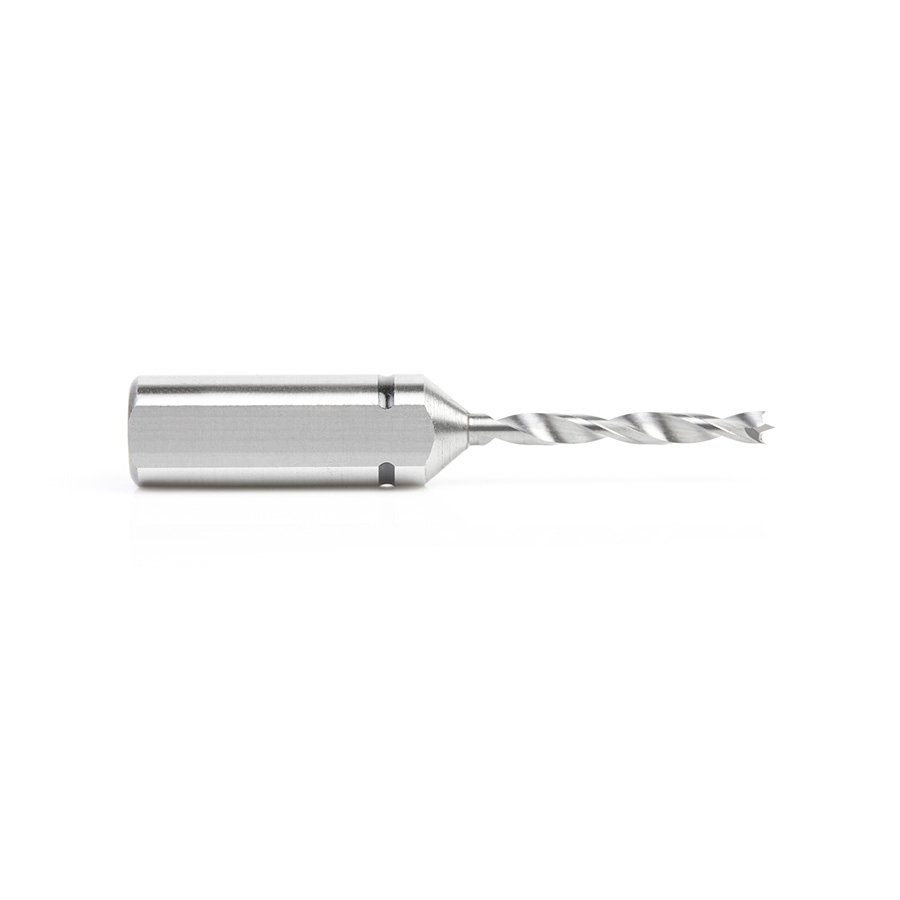 201003 Solid Carbide Cutting Edge Brad Point Boring Bit R/H 3mm Dia x 57mm Long x 10mm Shank