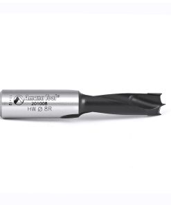 201008 Carbide Tipped Brad Point Boring Bit R/H 8mm Dia x 57mm Long x 10mm Shank