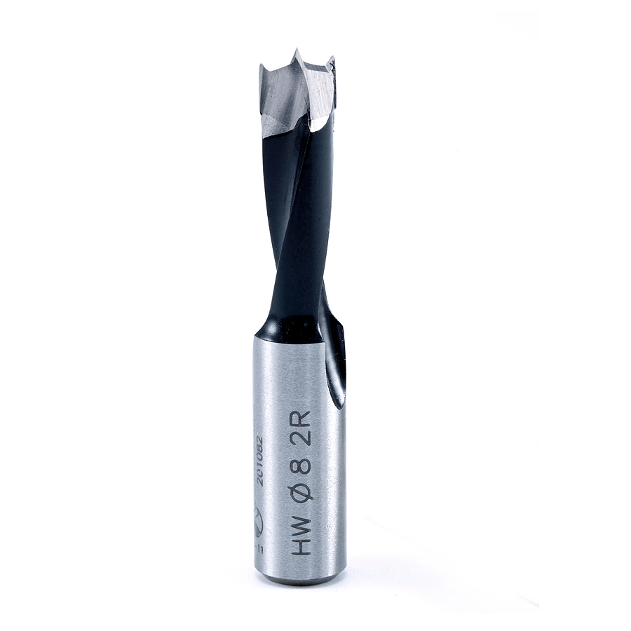 201082 Carbide Tipped Brad Point Boring Bit R/H 8.2mm Dia x 57mm Long x 10mm Shank