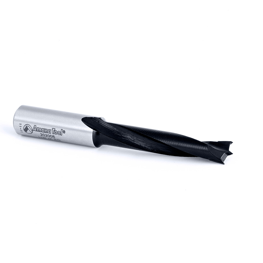 202008 Carbide Tipped Brad Point Boring Bit R/H 8mm Dia x 77mm Long x 10mm Shank